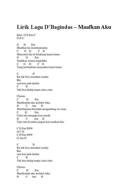 Lirik maafkan aku d'bagindas com - Pada 2010, Bagindas meluncurkan sebuah lagu bertajuk "Kangen"